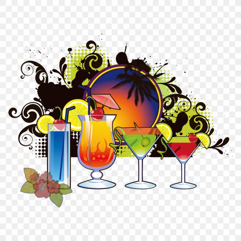 Cocktail Wine Glass Drink, PNG, 1000x1000px, Cocktail, Art, Coconut, Drink, Drinkware Download Free