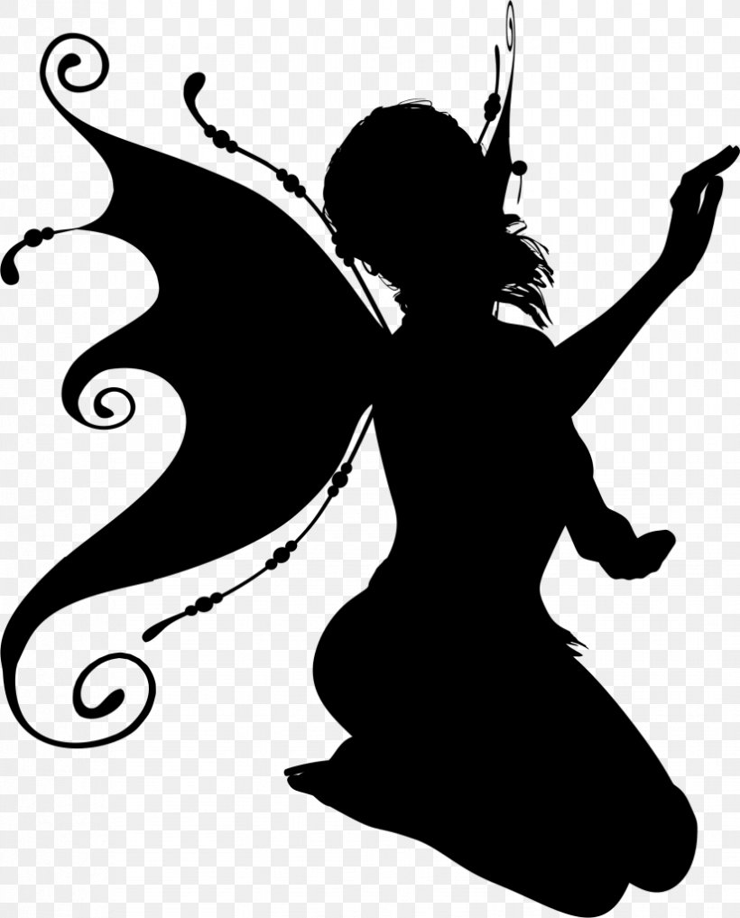 Fairy Silhouette Clip Art, PNG, 825x1024px, Fairy, Art, Black, Black And White, Drawing Download Free