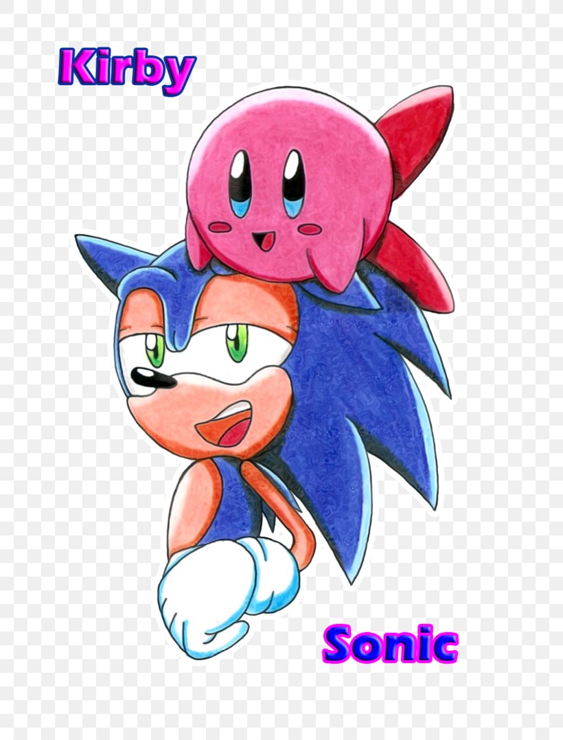 Kirby's Epic Yarn Sonic The Hedgehog Mario & Sonic At The Olympic Games Kirby 64: The Crystal Shards, PNG, 742x1078px, Watercolor, Cartoon, Flower, Frame, Heart Download Free