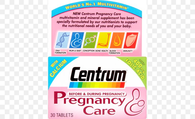 Dietary Supplement Centrum Tablet Multivitamin Pregnancy, PNG, 500x500px, Dietary Supplement, Area, Berocca, Brand, Centrum Download Free