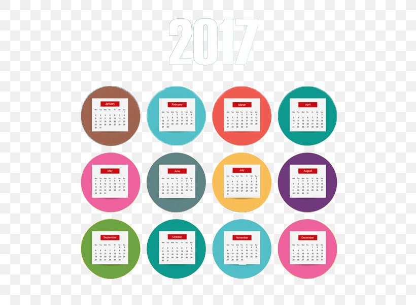 2017 Calendar Vector Cartoon, PNG, 600x600px, Calendar, Bright, Calendario Laboral, Clip Art, Diagram Download Free