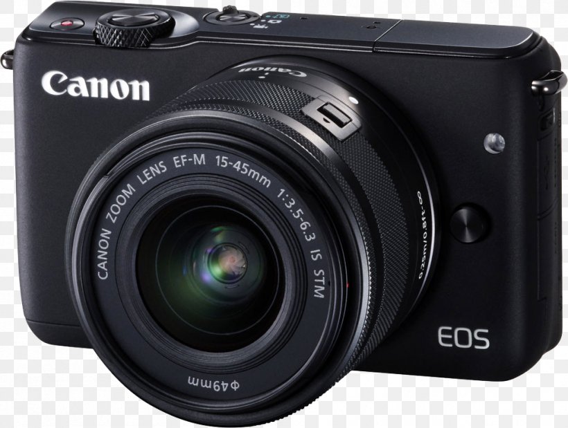 Canon EOS M10 Mirrorless Interchangeable-lens Camera Canon EF-M 15–45mm Lens, PNG, 999x755px, Canon Eos M10, Camera, Camera Accessory, Camera Lens, Cameras Optics Download Free
