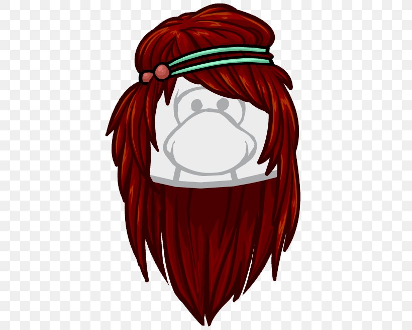 Club Penguin Clip Art Red Hair, PNG, 446x658px, Watercolor, Cartoon, Flower, Frame, Heart Download Free