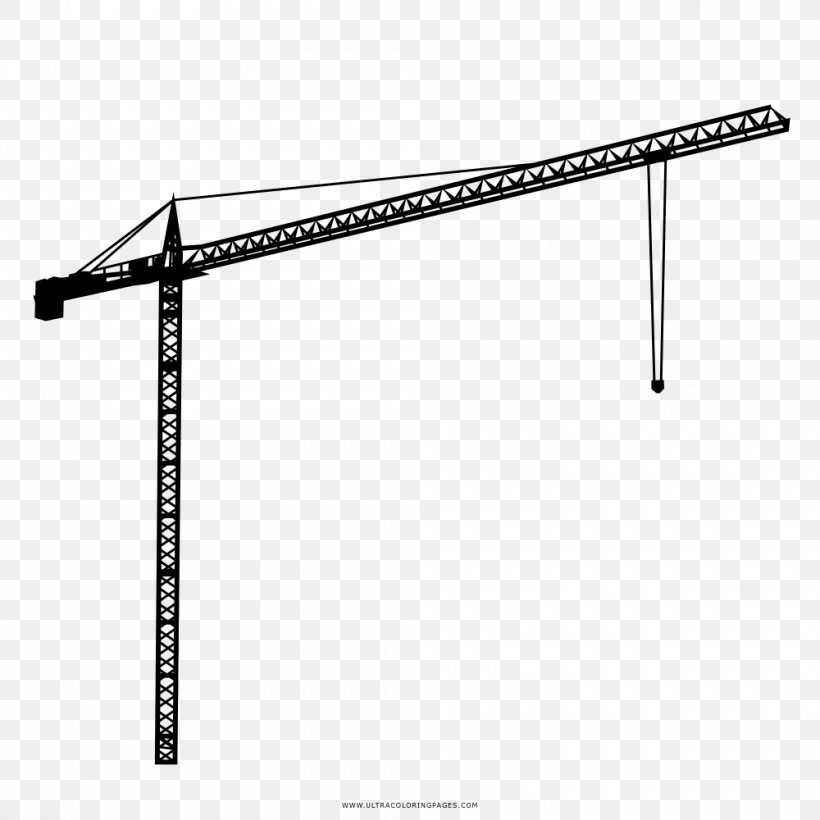 Drawing Crane Sticker Coloring Book Dźwig, PNG, 1000x1000px, Drawing, Area, Black And White, Canopy, Coloring Book Download Free