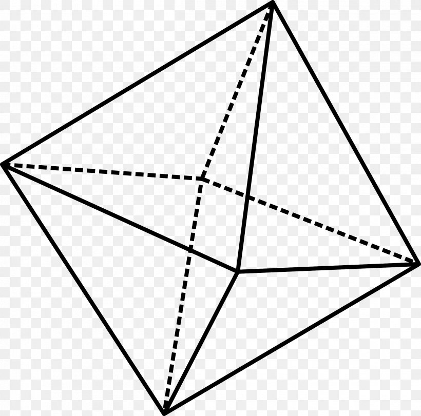 Octahedron Octahedral Molecular Geometry Mathematics Clip Art, PNG, 2400x2375px, Octahedron, Area, Black And White, Diagram, Geometry Download Free