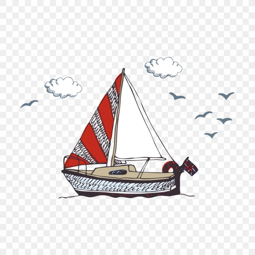 Sailing Ship Sailing Ship, PNG, 1000x1000px, Sail, Boat, Caravel, Cartoon, Drawing Download Free