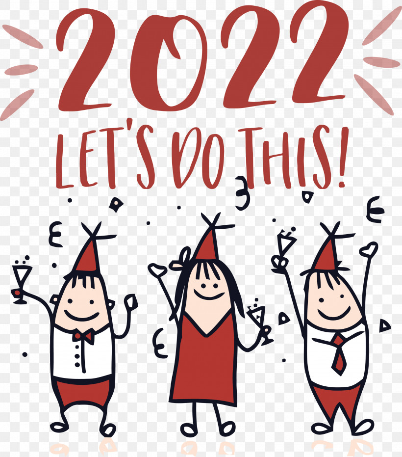 2022 New Year 2022 New Start 2022 Begin, PNG, 2640x3000px, New Year, Cartoon, Chinese New Year, Christmas Day, Drawing Download Free