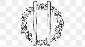 Druid Sigil Symbol - Festive Wreath With Holly And Sticks PNG