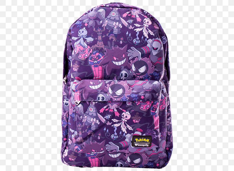 Haunter Bag Ash Ketchum Pokémon Sun And Moon Backpack, PNG, 600x600px, Haunter, Ash Ketchum, Backpack, Bag, Car Seat Cover Download Free