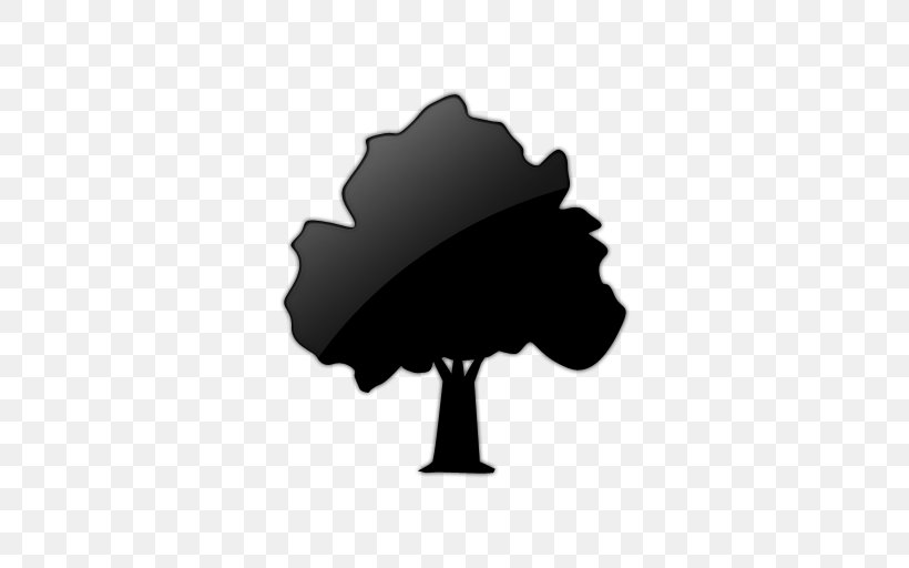 Shade Tree Oak Clip Art, PNG, 512x512px, Tree, Arecaceae, Black, Black And White, Deciduous Download Free