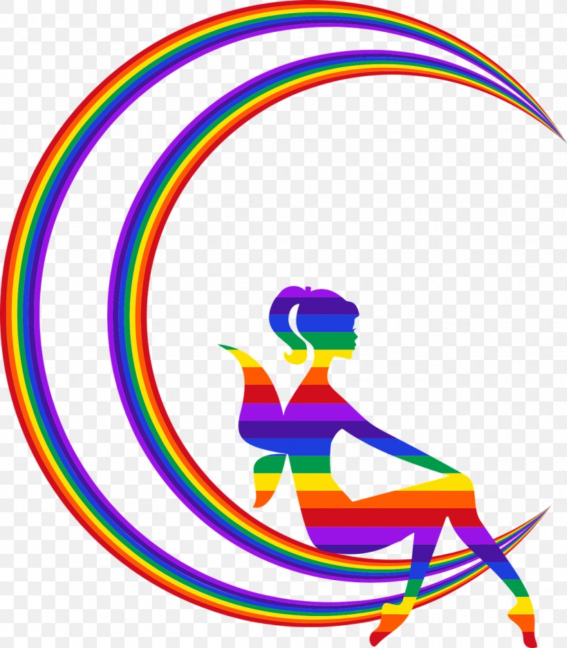 Rainbow Fairy Moon Clip Art, PNG, 1121x1280px, Rainbow, Area, Art, Color, Fairy Download Free