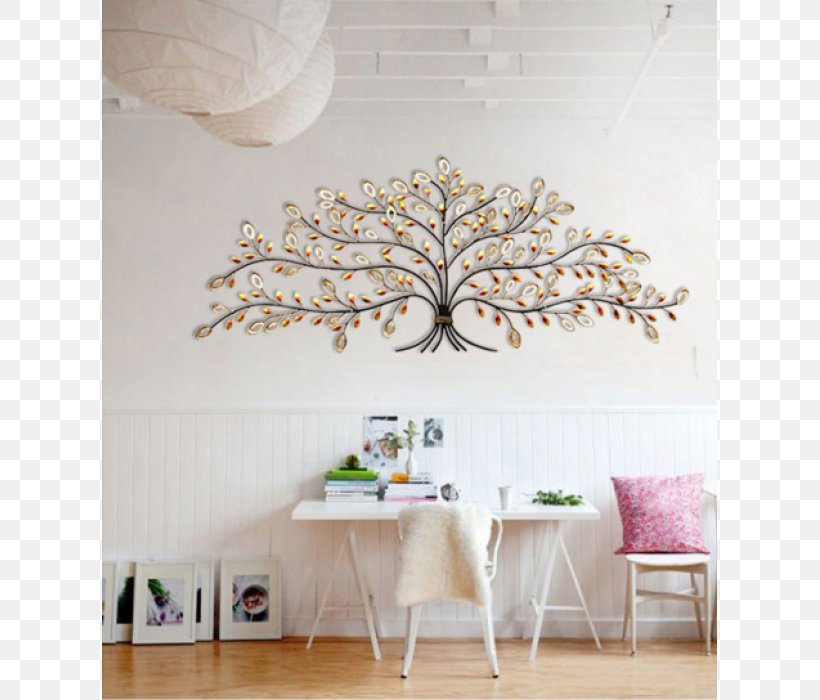 Tree Panneau Light Ornamental Plant Wall, PNG, 700x700px, Tree, Branch, Decor, Flower, Interior Design Download Free