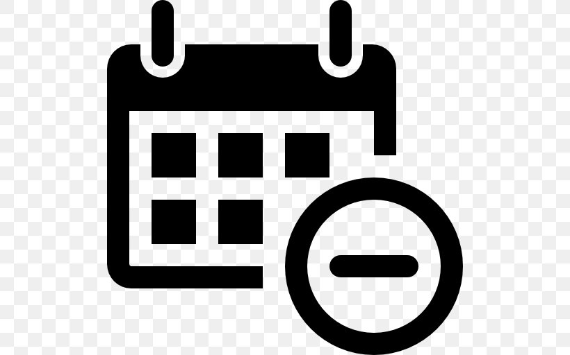 Calendar Time Icon Design, PNG, 512x512px, Calendar, Area, Black, Black And White, Brand Download Free