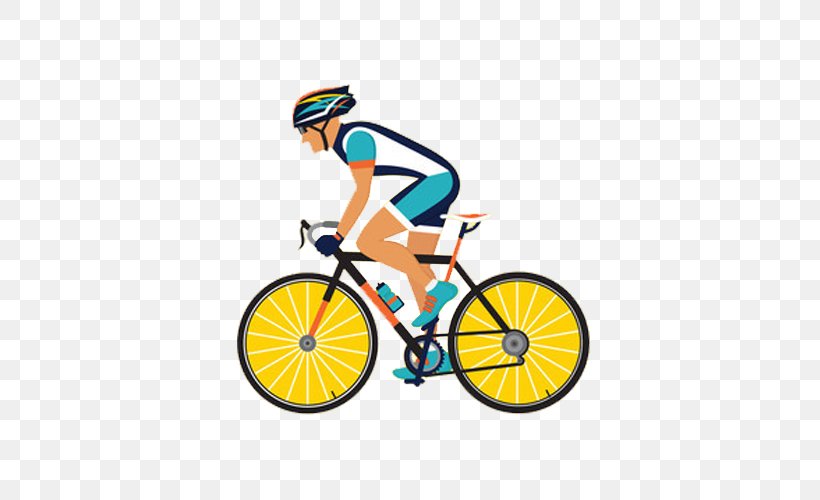 Cycling Euclidean Vector Illustration, PNG, 500x500px, Cycling, Area, Bicycle, Bicycle Accessory, Bicycle Frame Download Free