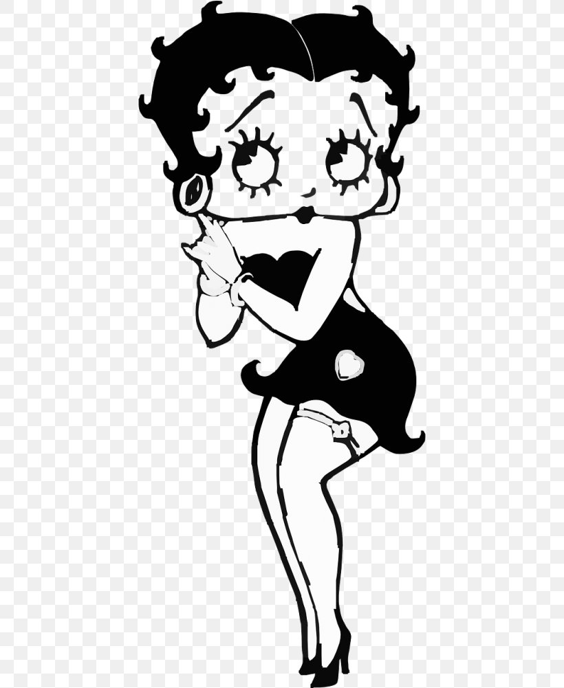 Betty Boop, PNG, 421x1001px, Betty Boop, Blackandwhite, Cartoon