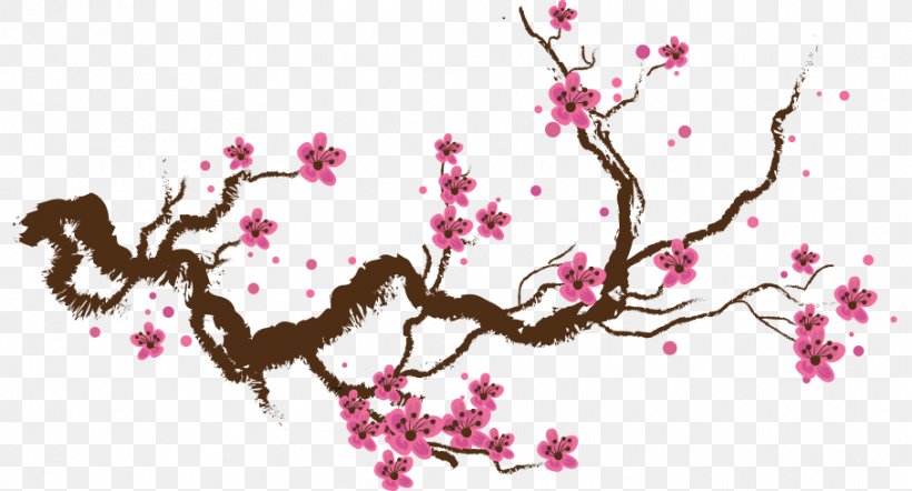 Cherry Blossom Drawing Paper Painting, PNG, 907x490px, Cherry Blossom, Art, Blossom, Branch, Cherry Download Free
