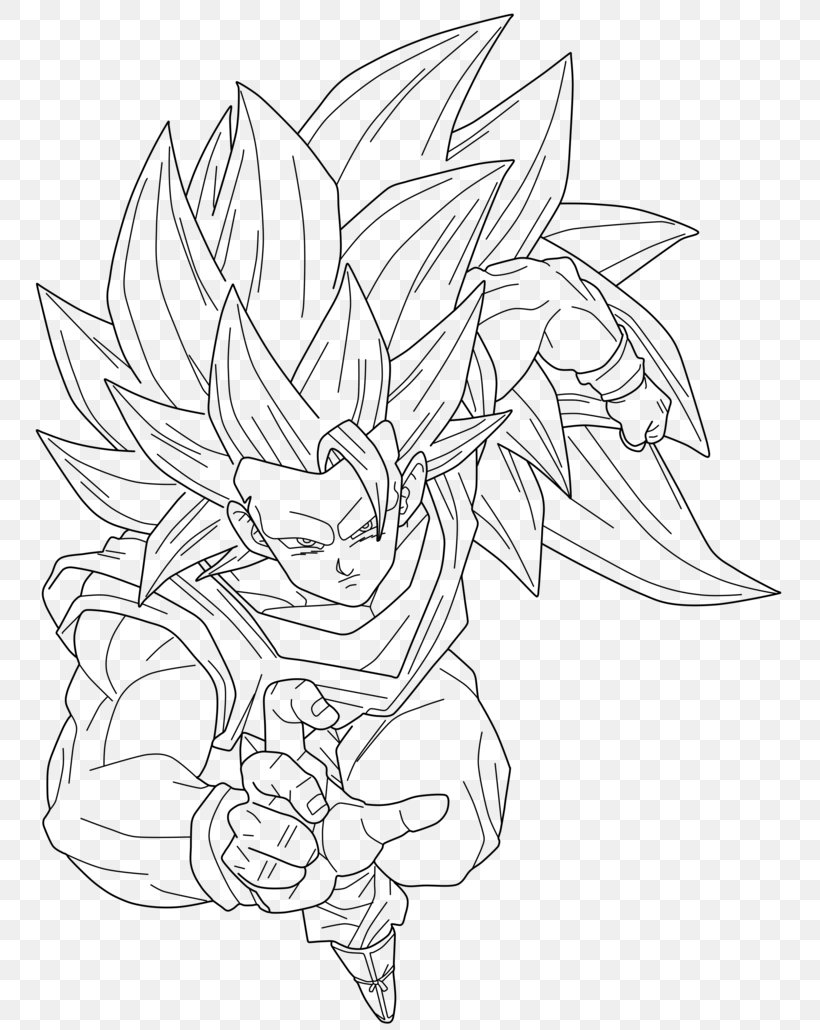 Goku Gohan Vegeta Trunks Goten, PNG, 776x1030px, Goku, Artwork, Black, Black And White, Character Download Free