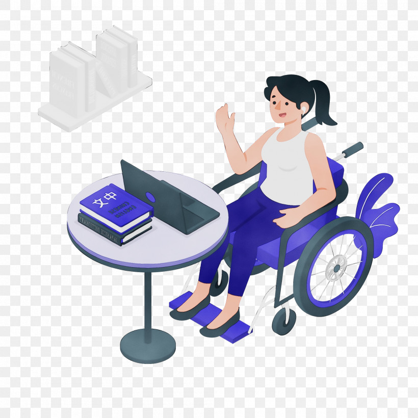 Office Chair Sitting Chair Furniture Cartoon, PNG, 2000x2000px, Watercolor, Behavior, Cartoon, Chair, Furniture Download Free