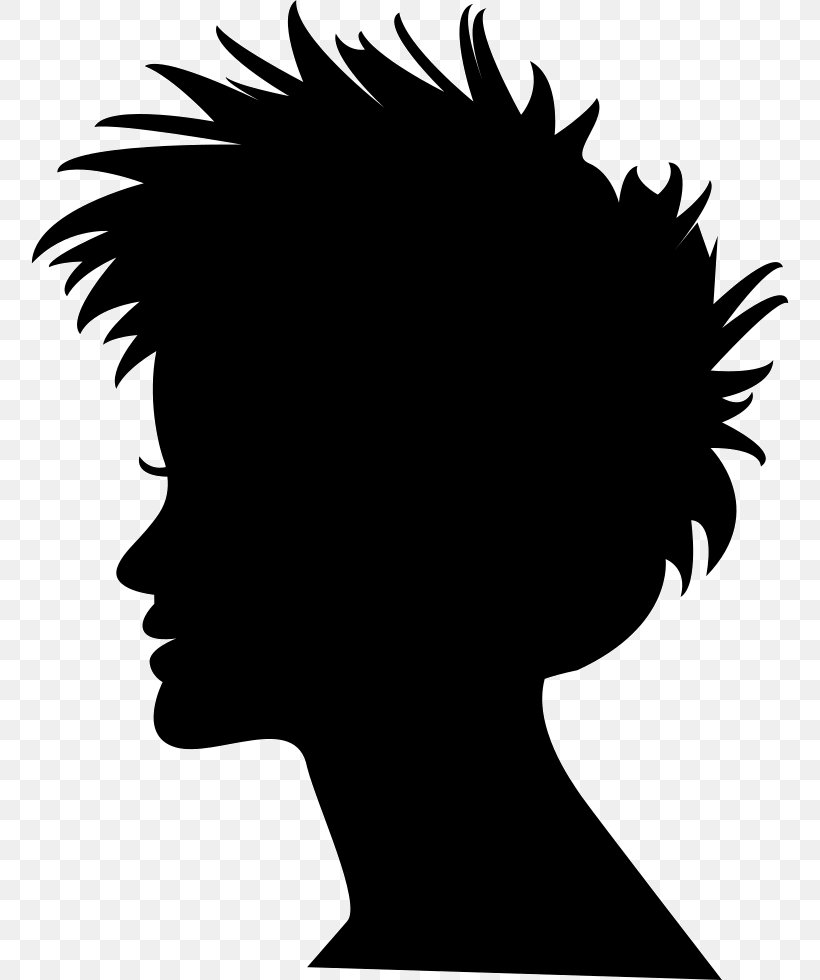 Silhouette Black And White Photography Woman, PNG, 758x980px, Silhouette, Beauty Parlour, Black, Black And White, Black Hair Download Free