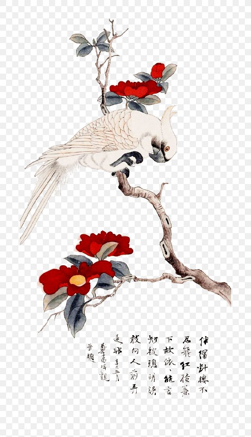 Bird-and-flower Painting Chinese Painting Painter Illustration, PNG, 690x1425px, Bird And Flower Painting, Art, Beak, Branch, Calendar Download Free