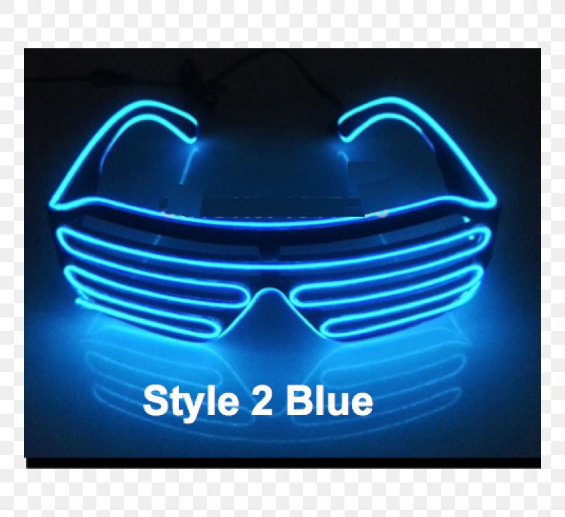 Light-emitting Diode Electroluminescent Wire Sunglasses, PNG, 750x750px, Light, Automotive Lighting, Blue, Electric Blue, Electrical Wires Cable Download Free