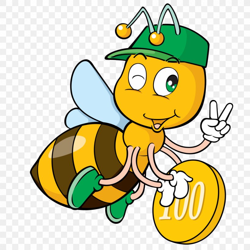Bee Insect Drawing Cartoon, PNG, 1200x1200px, Bee, Artwork, Cartoon, Chart, Comics Download Free