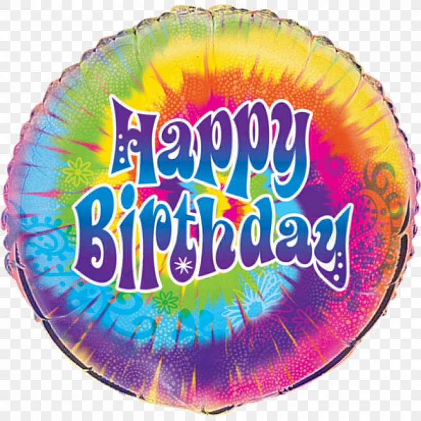 Tie-dye Birthday Balloon Party, PNG, 1000x1000px, Tiedye, Balloon, Birthday, Dye, Dyeing Download Free