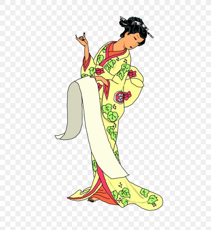 Cartoon Geisha Illustration, PNG, 967x1054px, Cartoon, Art, Clothing, Comics, Costume Download Free