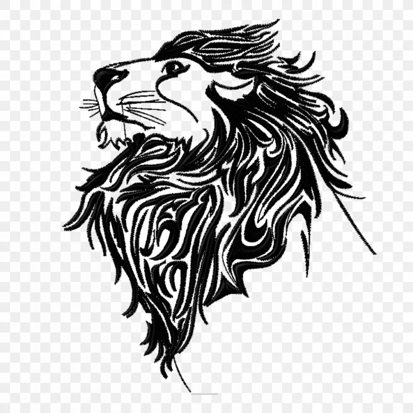 Lion Of Judah Tiger Rastafari Drawing, PNG, 1000x1000px, Lion, Art, Big Cats, Black, Black And White Download Free