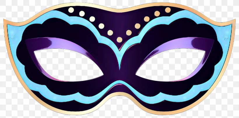Mask Purple Masque Aqua Teal, PNG, 3000x1487px, Pop Art, Aqua, Costume, Mardi Gras, Mask Download Free