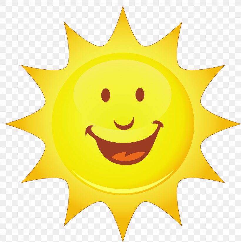 Smiley Smiling Sun Clip Art, PNG, 3842x3860px, Smile, Emoticon, Leaf, Royaltyfree, Smiley Download Free