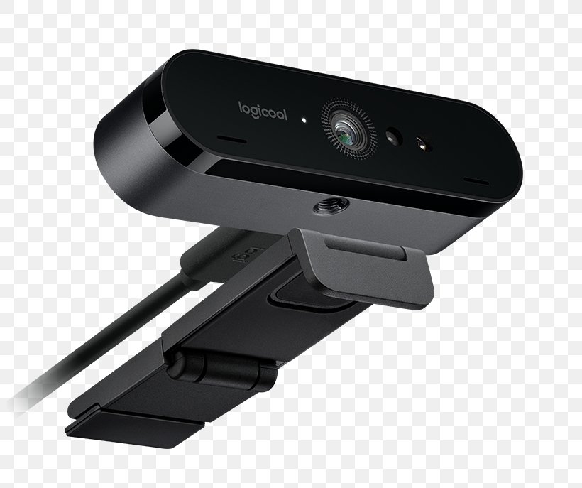 HD Webcam 4096 X 2160 Pix Logitech BRIO Stand Ultra-high-definition Television 4K Resolution, PNG, 800x687px, 4k Resolution, Ultrahighdefinition Television, Camera, Camera Accessory, Camera Lens Download Free