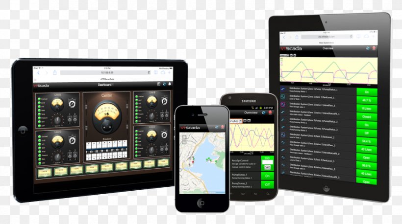 SCADA Handheld Devices Mobile Phones Trihedral Engineering Tablet Computers, PNG, 926x518px, Scada, Communication, Communication Device, Computer, Computer Monitors Download Free