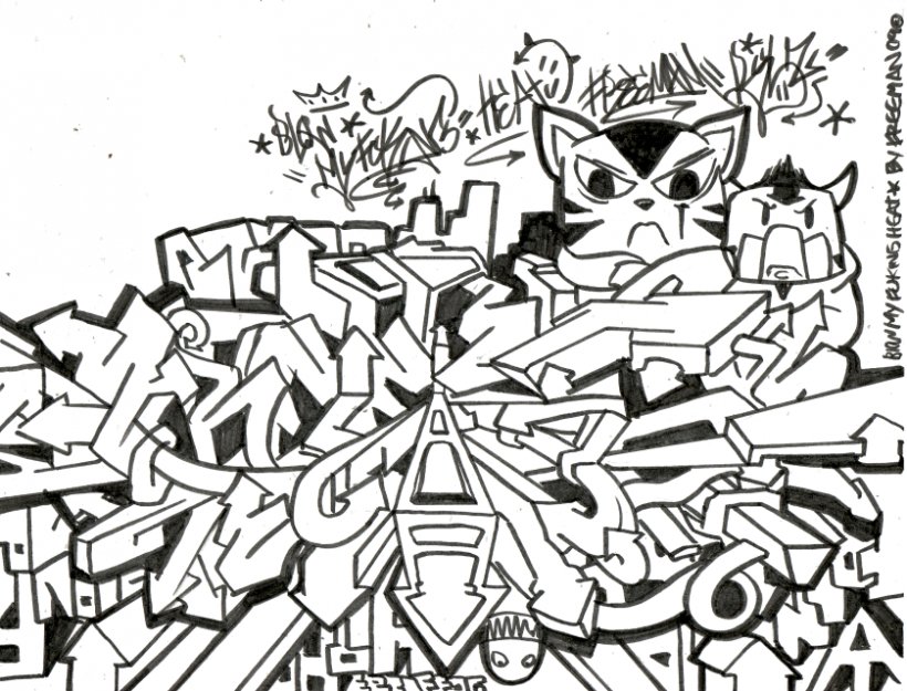 Graffiti Drawing Art Sketch, PNG, 839x640px, Graffiti, Area, Art, Artwork, Black And White Download Free