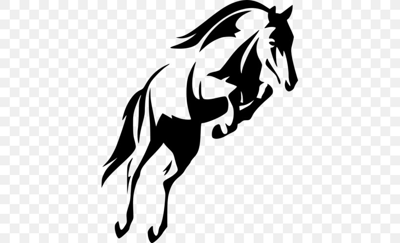 Horse Show Jumping Stallion Clip Art, PNG, 500x500px, Horse, Art, Artwork, Black And White, Bridle Download Free
