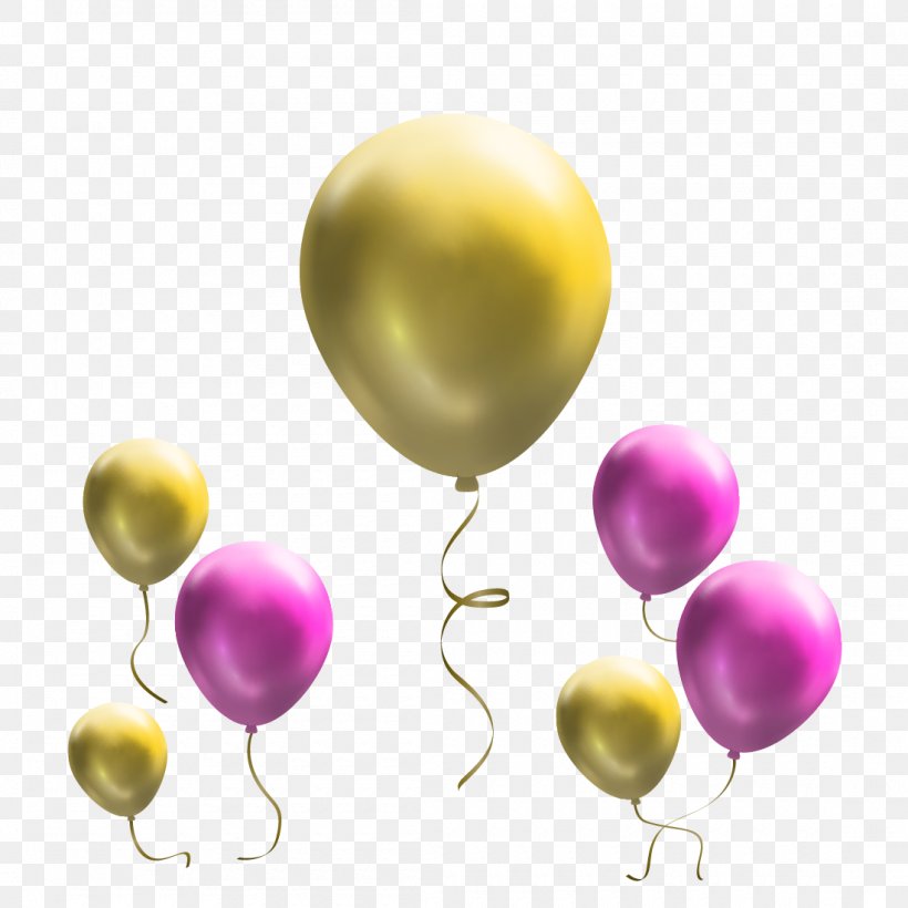Balloon Color Gold Yellow, PNG, 1100x1100px, Balloon, Birthday, Color, Gold, Magenta Download Free