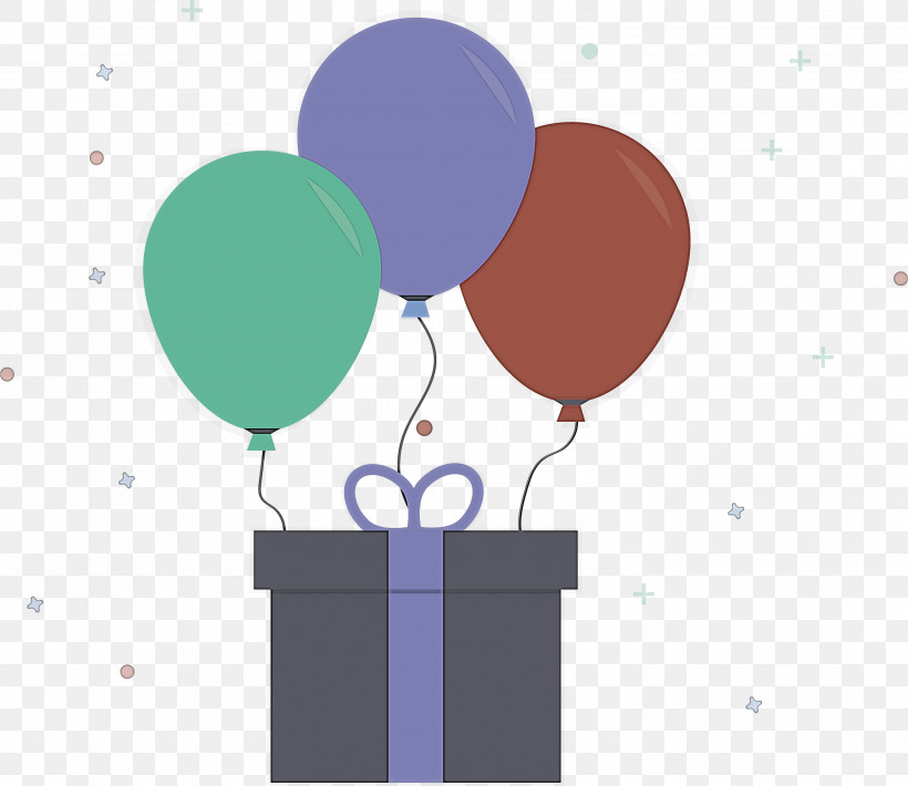 Birthday Present Gift, PNG, 3000x2600px, Birthday, Balloon, Cloud, Gift, Hot Air Balloon Download Free