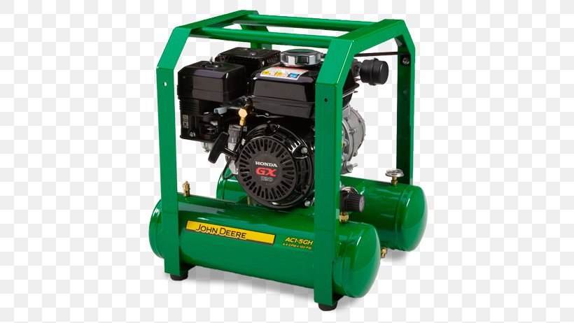 John Deere Compressor Engine-generator Electric Generator Machine, PNG, 642x462px, John Deere, Campbell Hausfeld, Compressor, Compressor De Ar, Cylinder Download Free