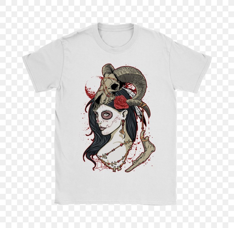 La Calavera Catrina T-shirt Day Of The Dead Paper, PNG, 800x800px, Calavera, Clothing, Costume Design, Day Of The Dead, Fictional Character Download Free