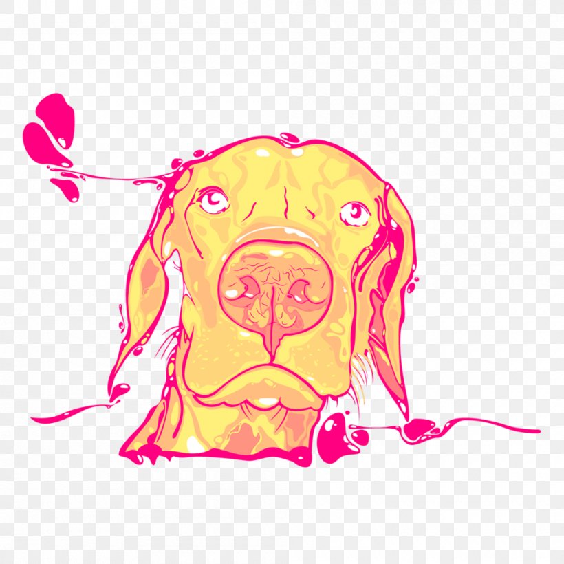 Dog Illustration Graphic Design Art Director, PNG, 1000x1000px, Watercolor, Cartoon, Flower, Frame, Heart Download Free