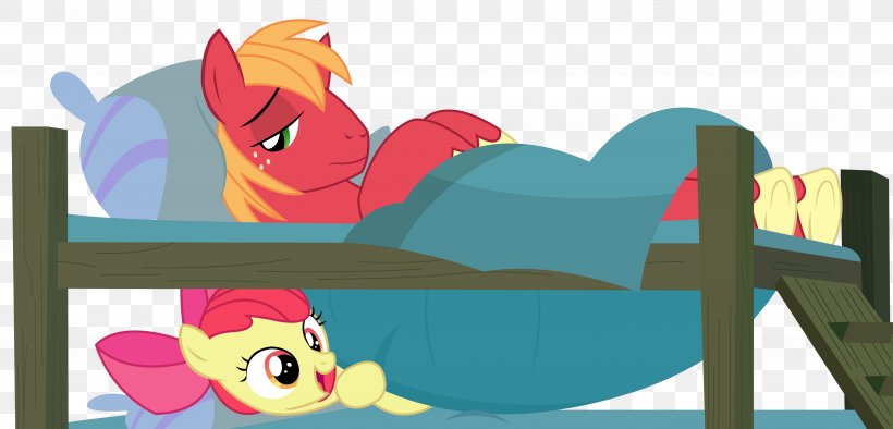 Big McIntosh Bunk Bed Apple Bloom Horse, PNG, 3697x1778px, Watercolor, Cartoon, Flower, Frame, Heart Download Free