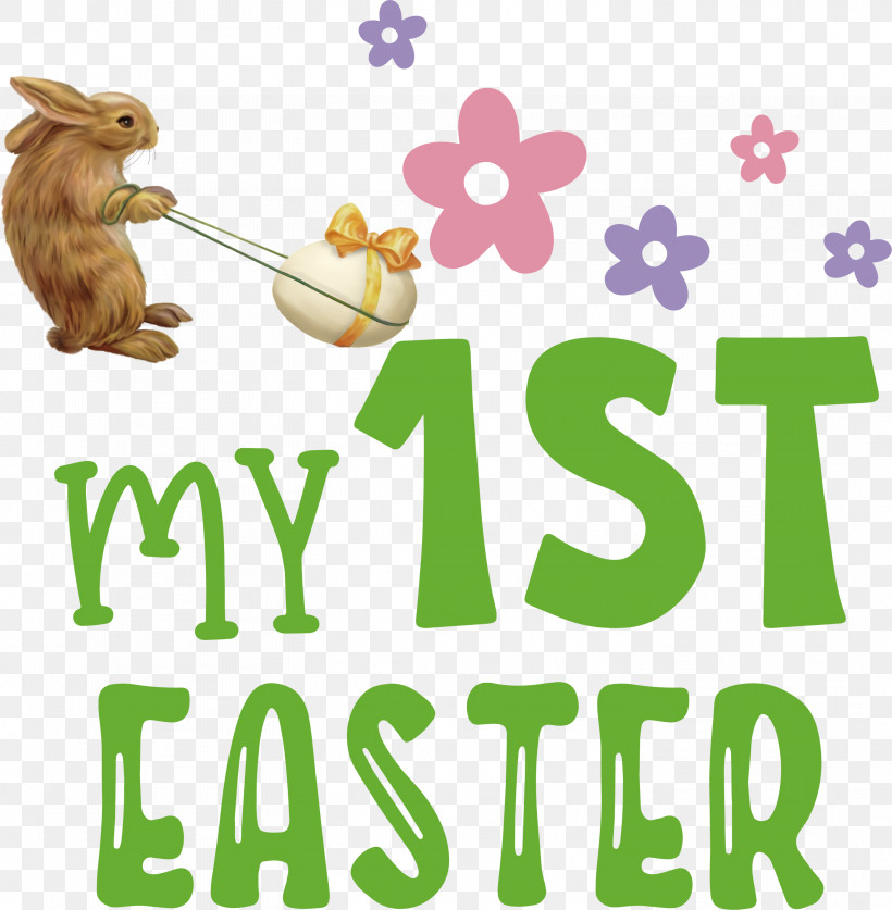 Happy Easter Day My 1st Easter, PNG, 2938x3000px, Happy Easter Day, Behavior, Green, Line, Logo Download Free
