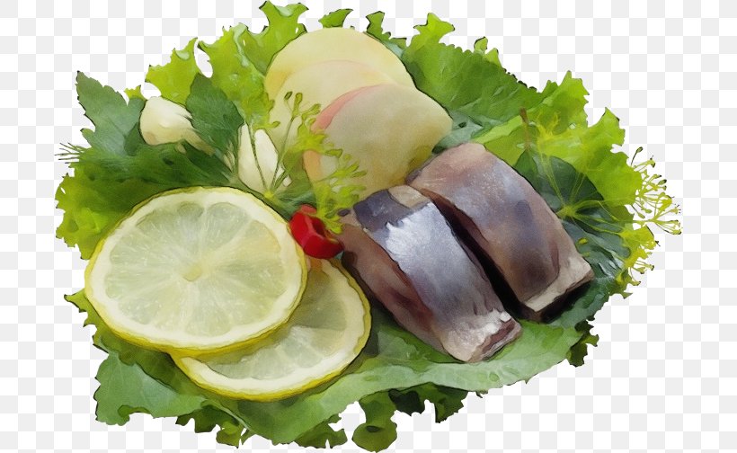 Food Dish Cuisine Ingredient Garnish, PNG, 700x504px, Watercolor, Cuisine, Dish, Fish Slice, Food Download Free