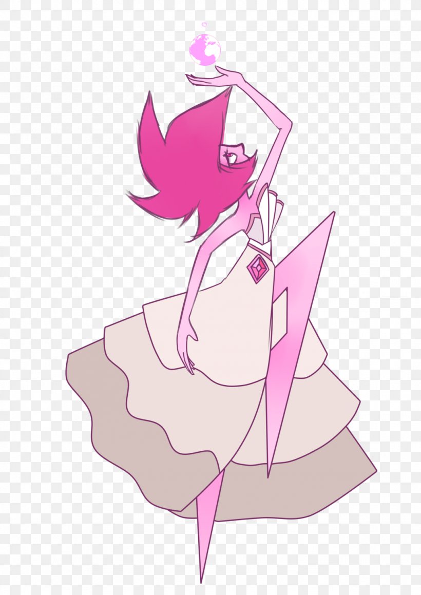 Pink diamond drawing