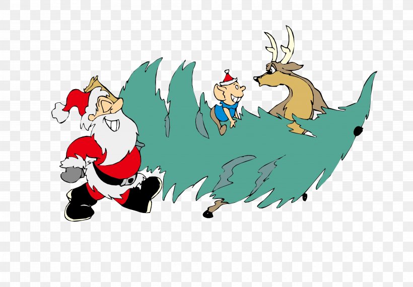Pxe8re Noxebl Snegurochka Ded Moroz Santa Claus Clip Art, PNG, 4138x2880px, Pxe8re Noxebl, Advent, Art, Beard, Cartoon Download Free
