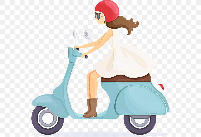 Scooter Vespa Cartoon Vehicle Riding Toy, PNG, 564x558px, Scooter, Cartoon, Riding Toy, Vehicle, Vespa Download Free