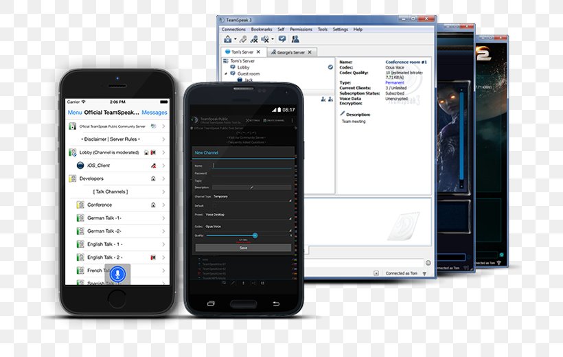 TeamSpeak Internet Instant Messaging Client Computer Servers Telephone, PNG, 700x520px, Teamspeak, Android, Communication, Communication Device, Computer Download Free
