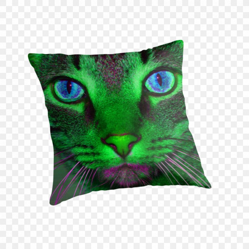 Whiskers Throw Pillows Cushion Snout, PNG, 875x875px, Whiskers, Cat, Cushion, Green, Small To Medium Sized Cats Download Free