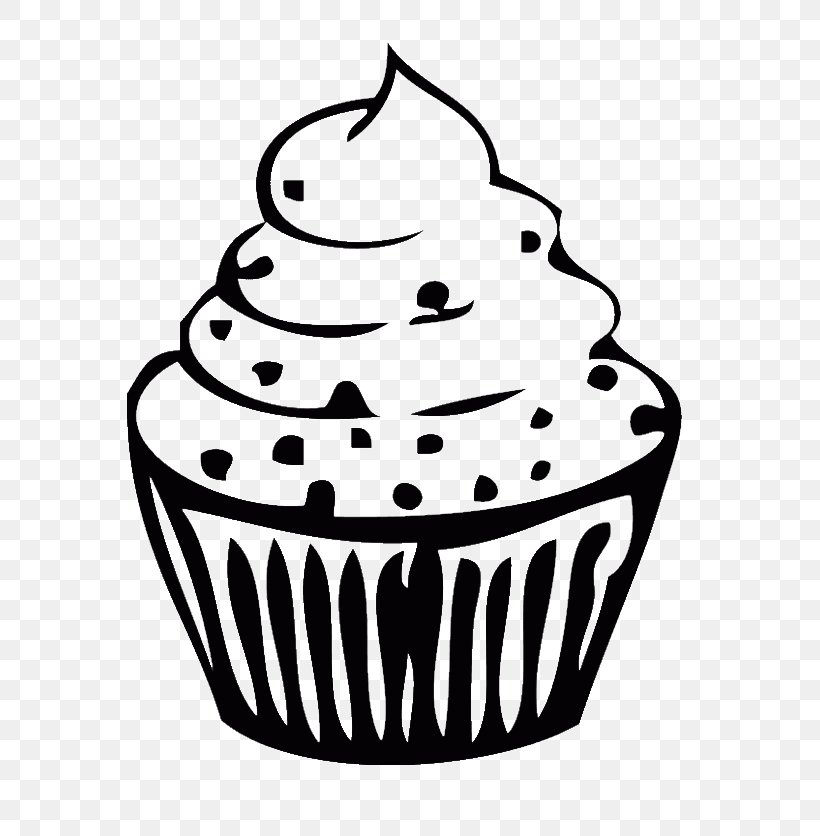 Cupcake Outline Sprinkles Clip Art, PNG, 600x836px, Cupcake, Artwork, Baking Cup, Black, Black And White Download Free