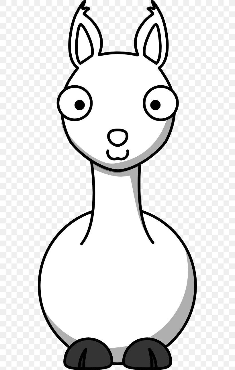 Llama Alpaca Cartoon Clip Art, PNG, 555x1292px, Llama, Alpaca, Artwork, Black And White, Cartoon Download Free